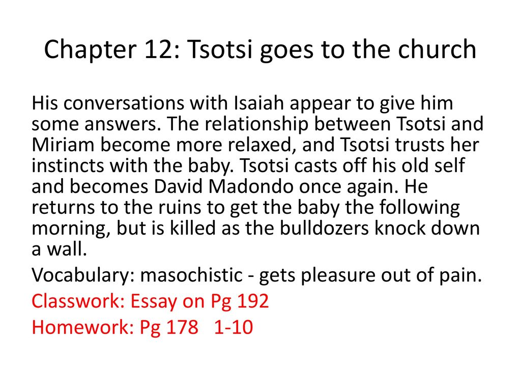 Tsotsi film essays